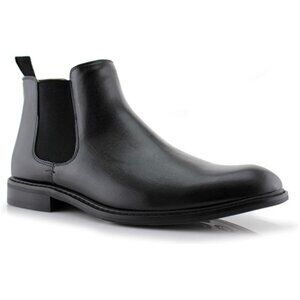 Classic Vegan Leather Chelsea Chukka Boots Black